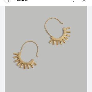 Madewell Gold Sunburst Earrings